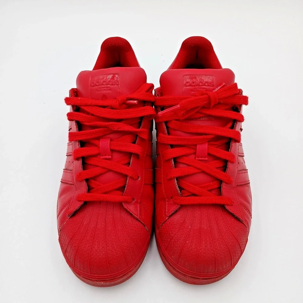 Adidas‎ Superstar Pharrell Williams Shoes Mens Size 6.5 Red Supercolor Leather